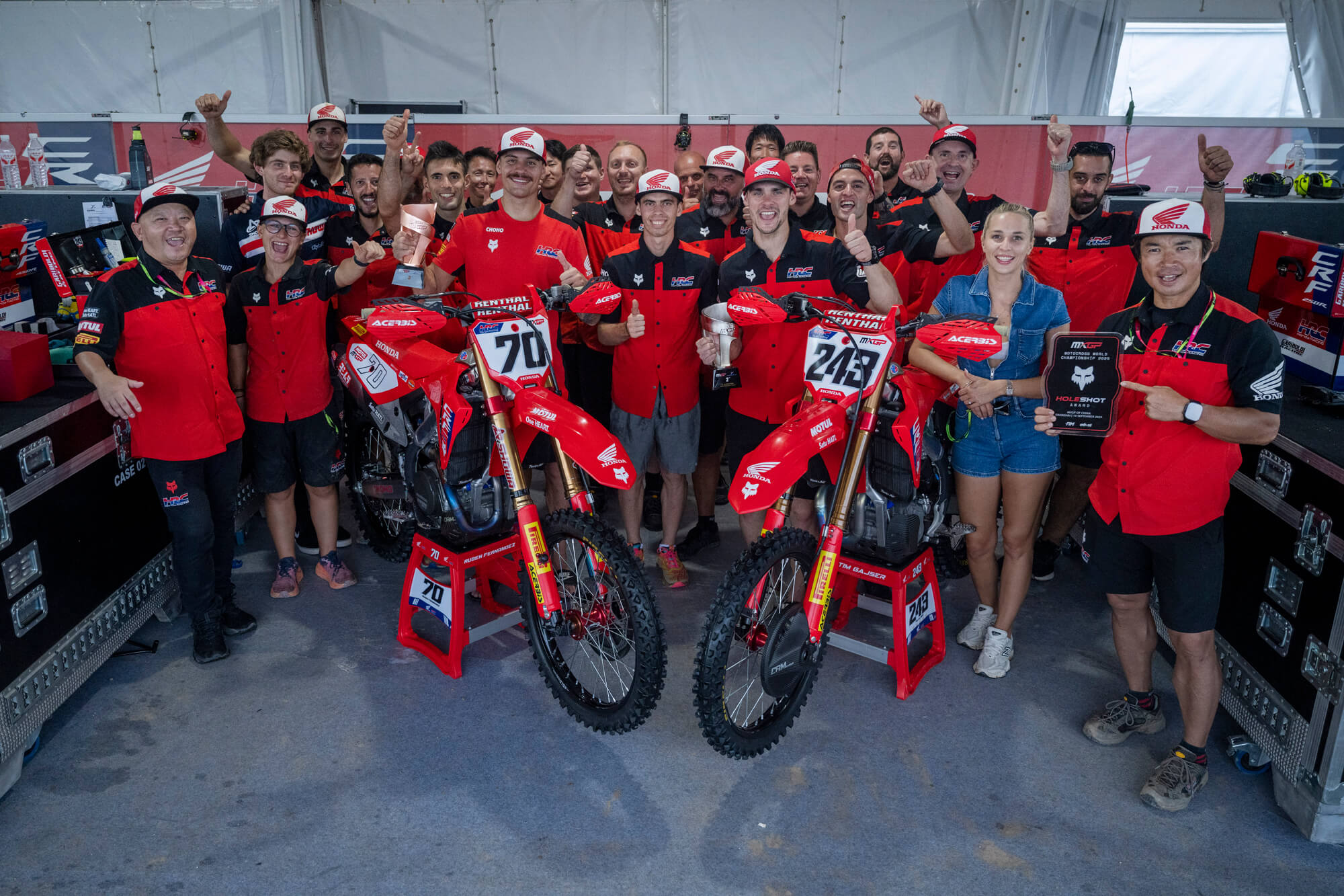 MXGP中国站：圆满完赛！Honda HRC车队斩获亚季军！
